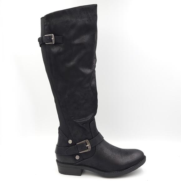 Baretraps Yanessa2 Women Tall Slouch Riding Boots Size US 5M Wide Calf Black TRO - Picture 3 of 9